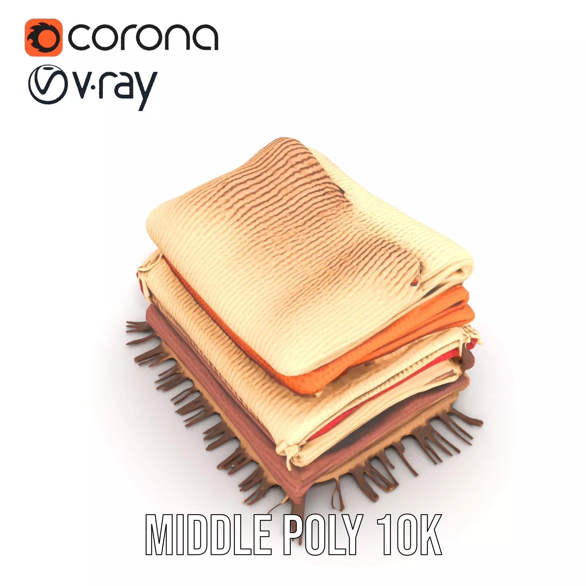 Cozy Woven Blanket model pack Low-poly 3D model_6