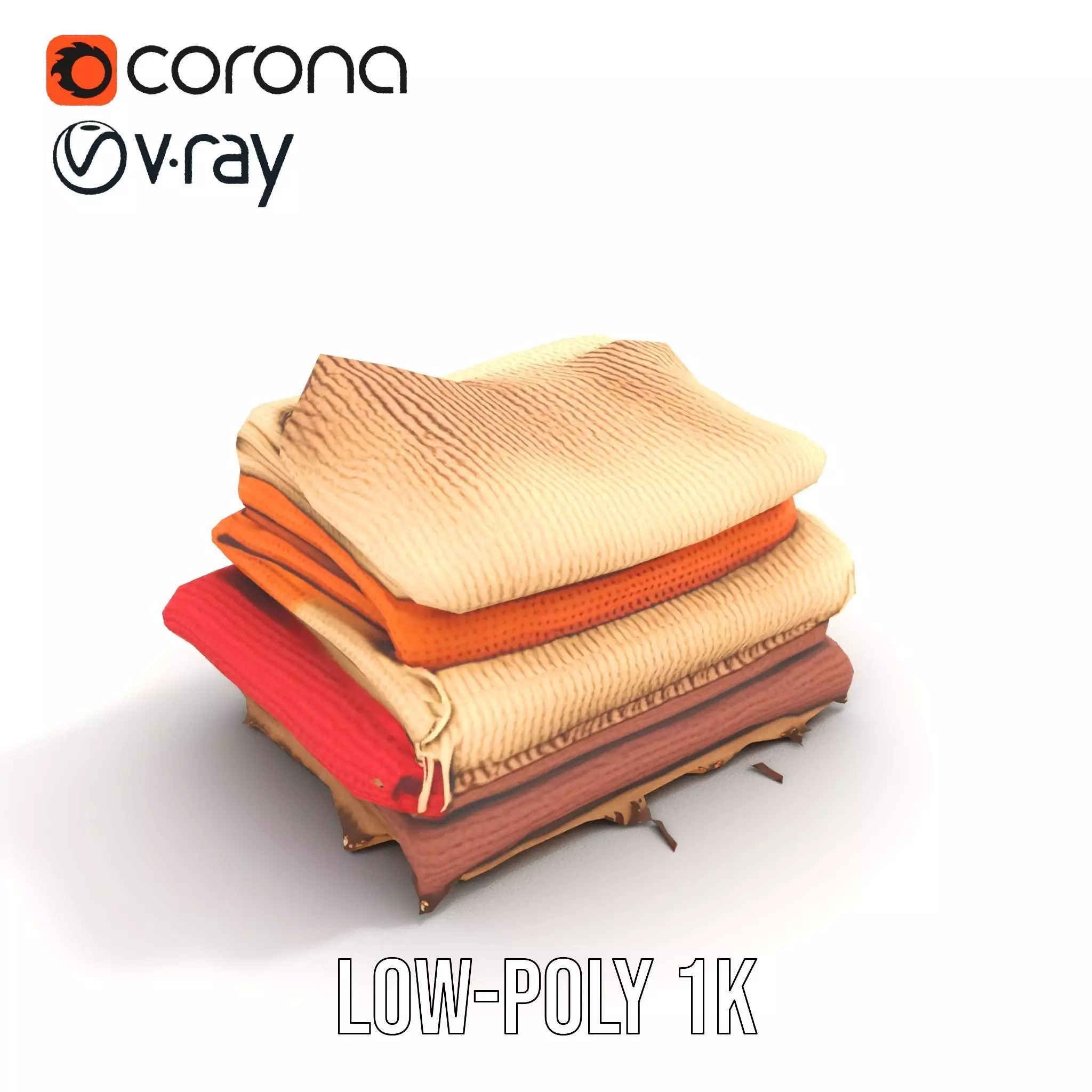 Cozy Woven Blanket model pack Low-poly 3D model_8