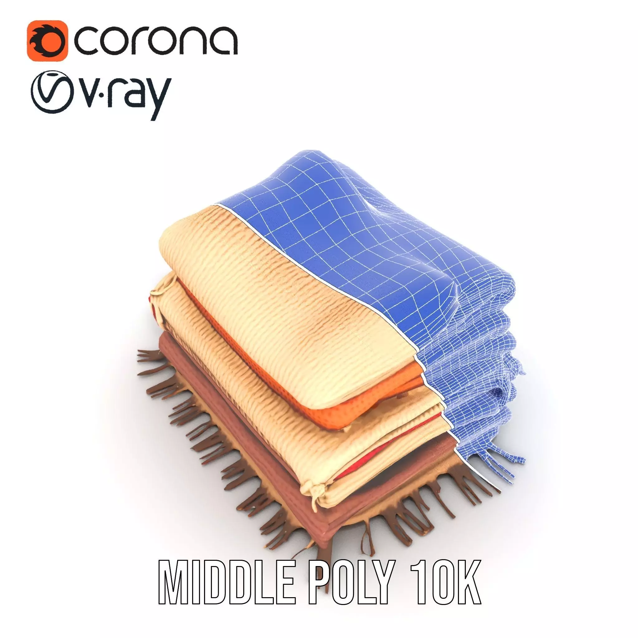 Cozy Woven Blanket model pack Low-poly 3D model_22