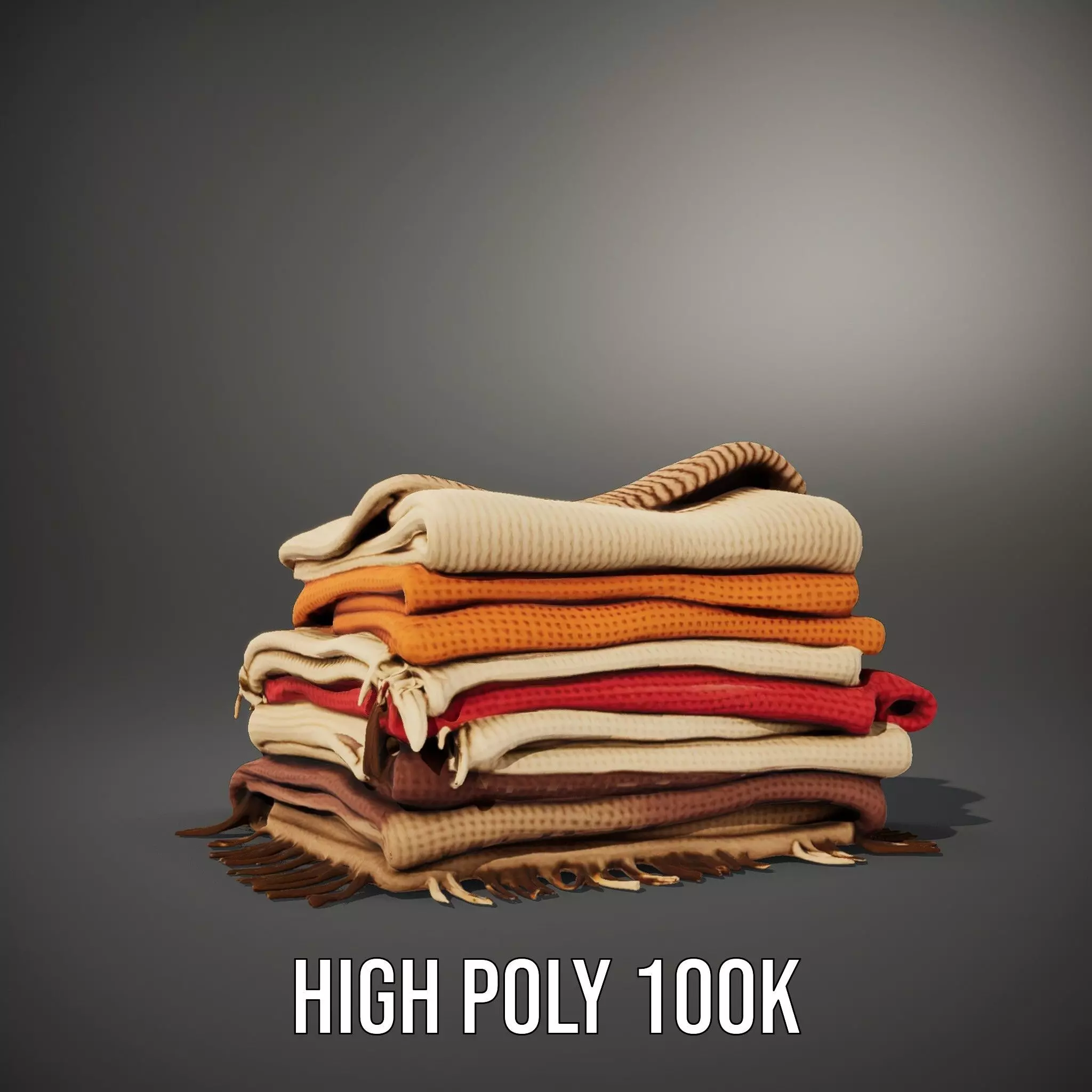 Cozy Woven Blanket model pack Low-poly 3D model_9