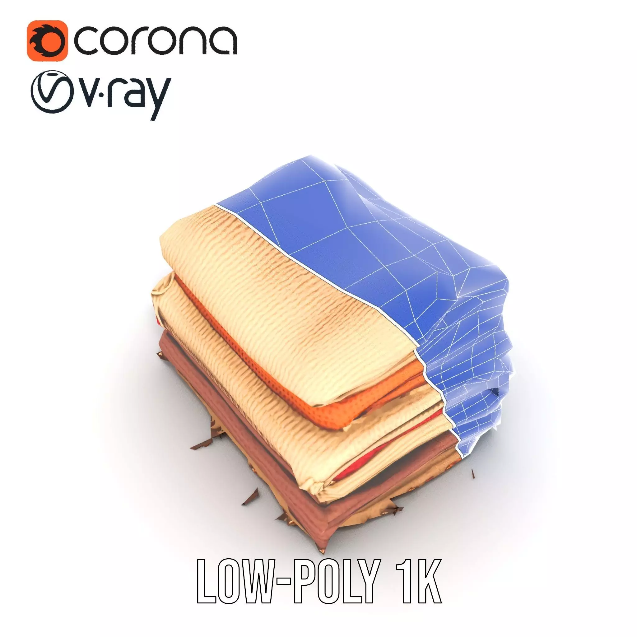 Cozy Woven Blanket model pack Low-poly 3D model_23