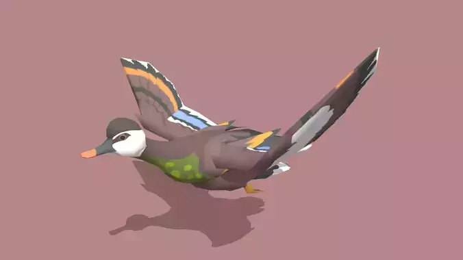 Duck - Animated Low-poly 3D model