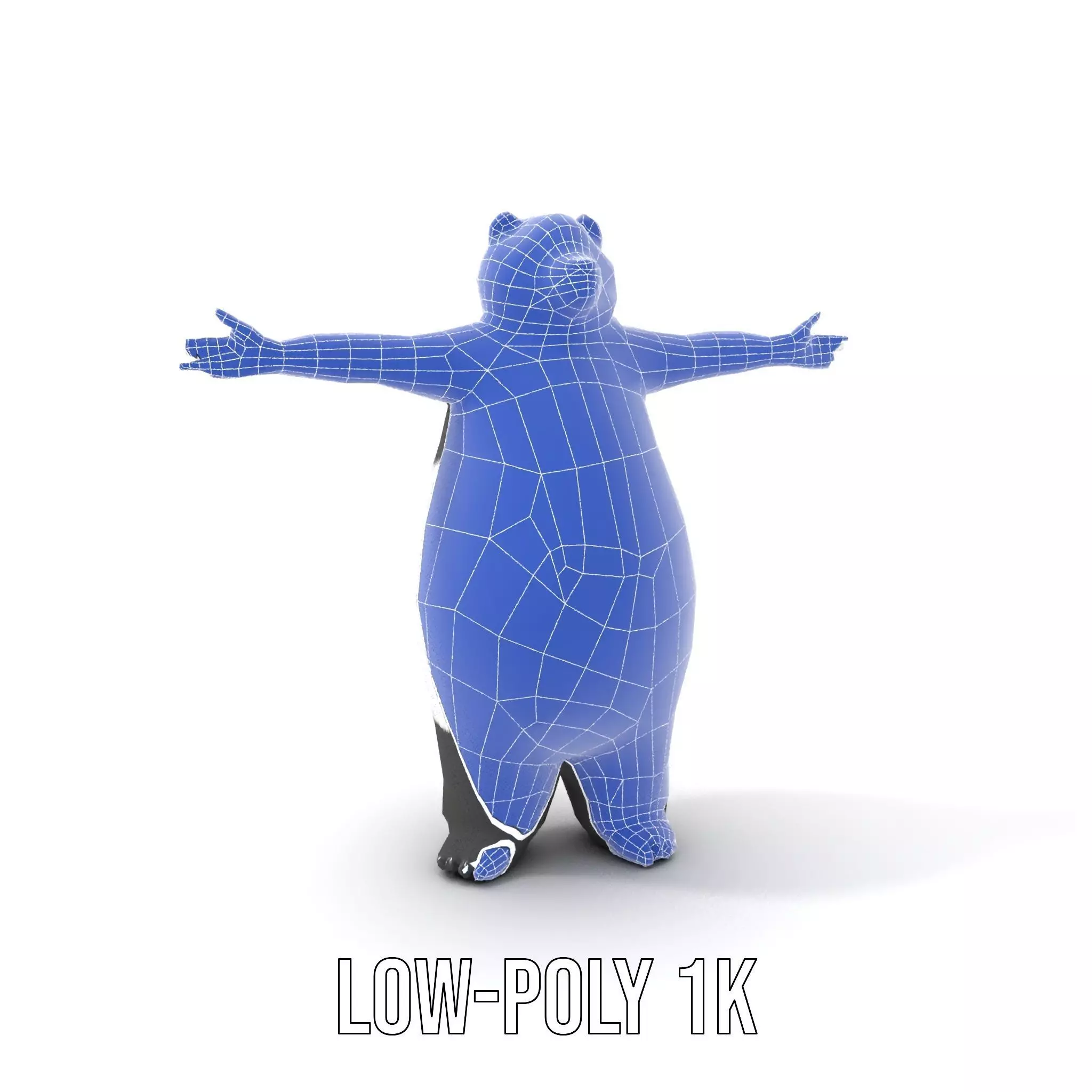 Fluffy Panda Character model pack Low-poly 3D model_13