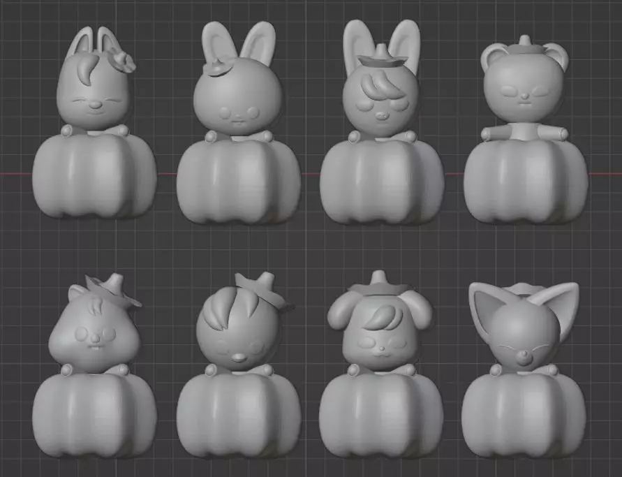 Skzoo Halloween Pumpkin 3D print model_0