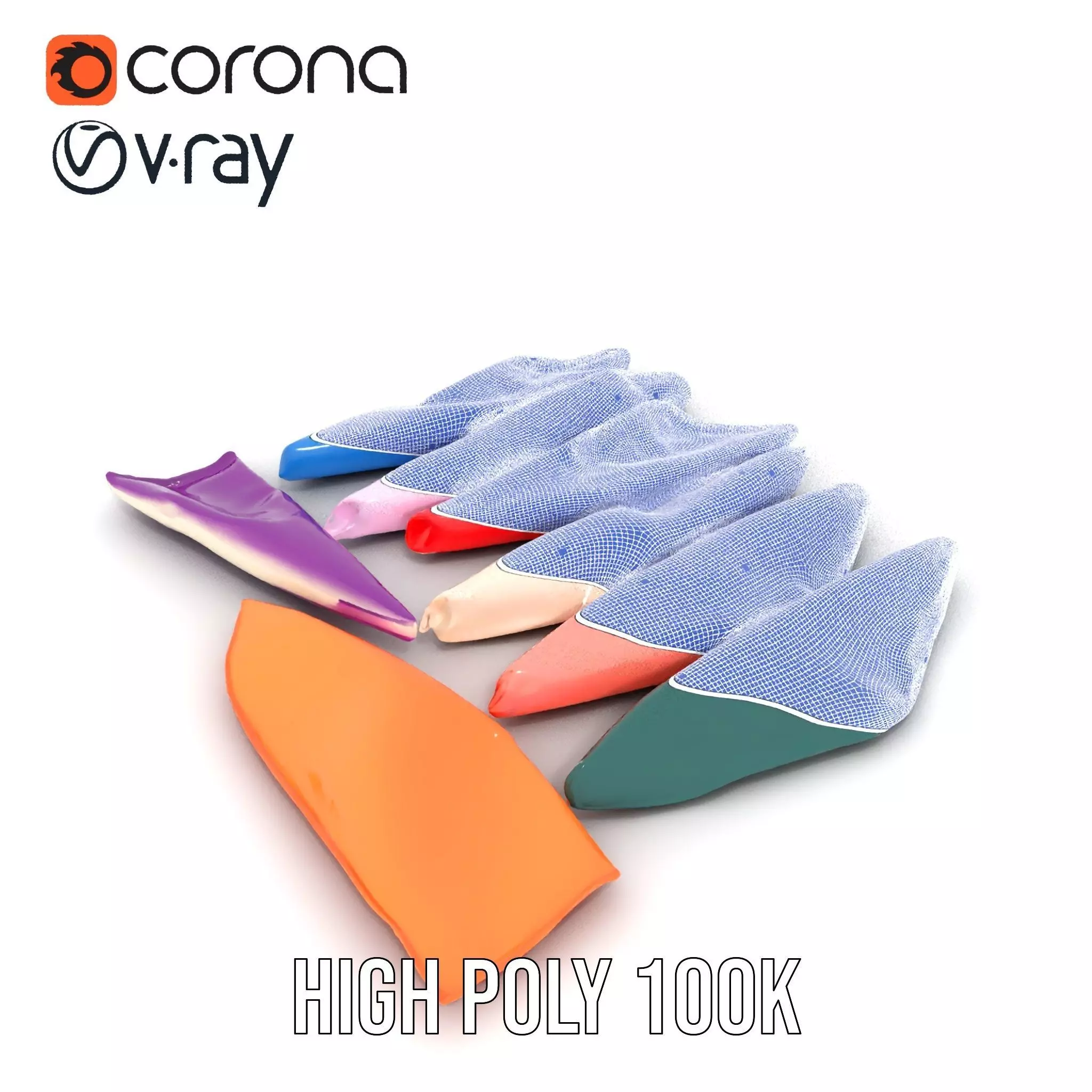 Colorful Fabric Napkin model pack Texture_35