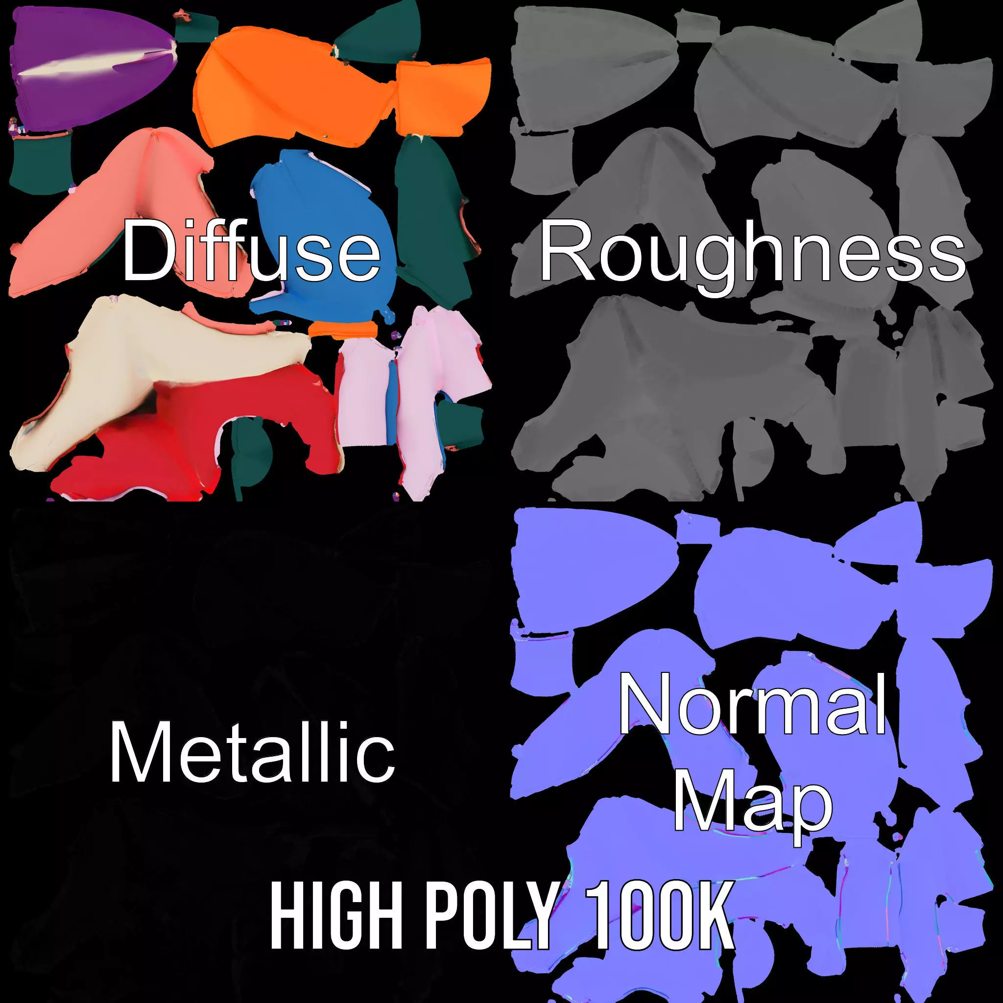 Colorful Fabric Napkin model pack Texture_4