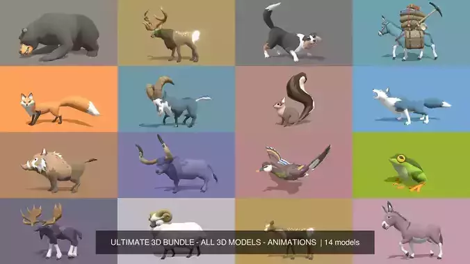 ULTIMATE 3D BUNDLE - ALL 3D MODELS - ANIMATIONS 