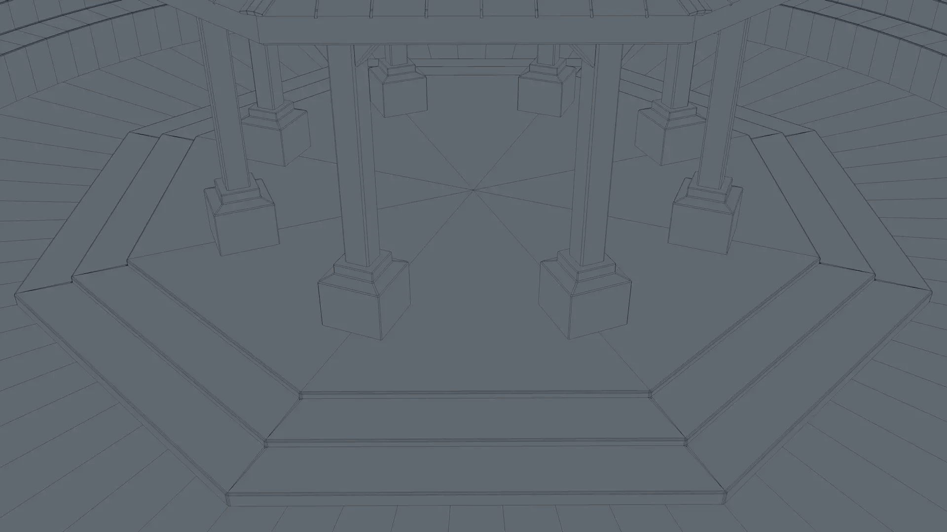 Park Bench and Sunsetshade Set 3D model_14