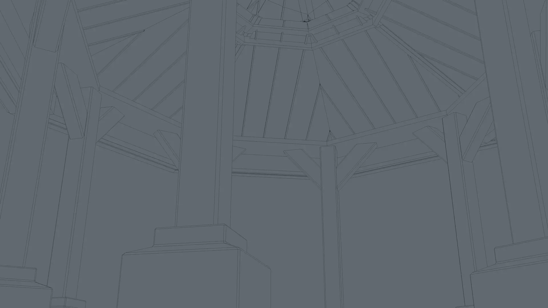 Park Bench and Sunsetshade Set 3D model_19