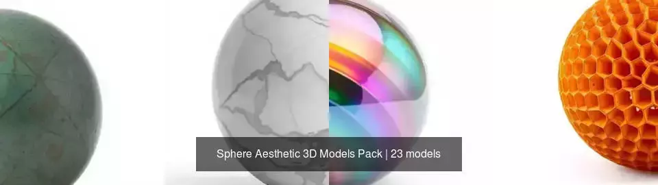 Sphere Aesthetic 3D Models Pack Texture_0