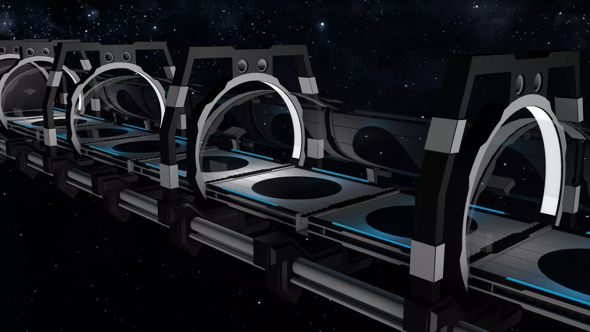 Sci Fi Bridge 3D model_7