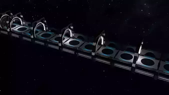 Sci Fi Bridge 3D model Sci Fi Bridge 3D model