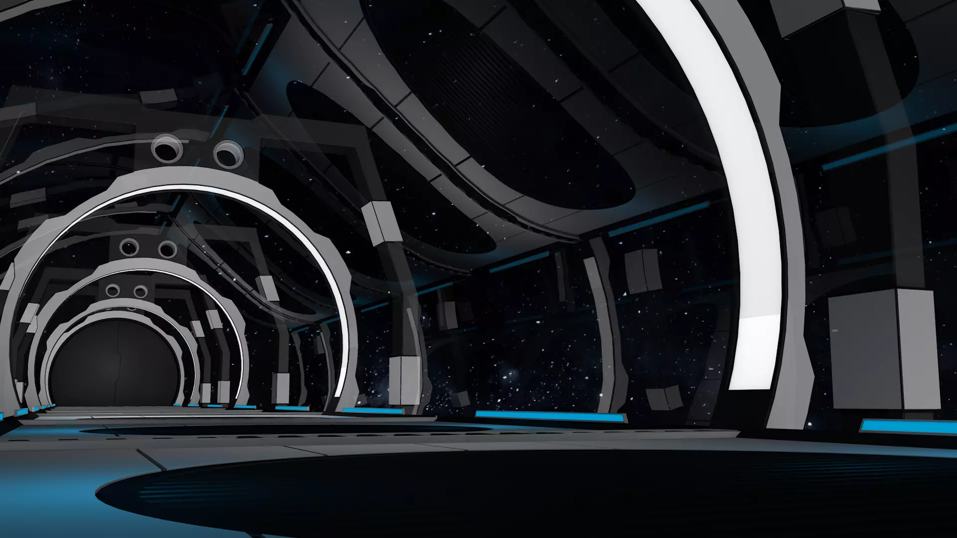 Sci Fi Bridge 3D model_9