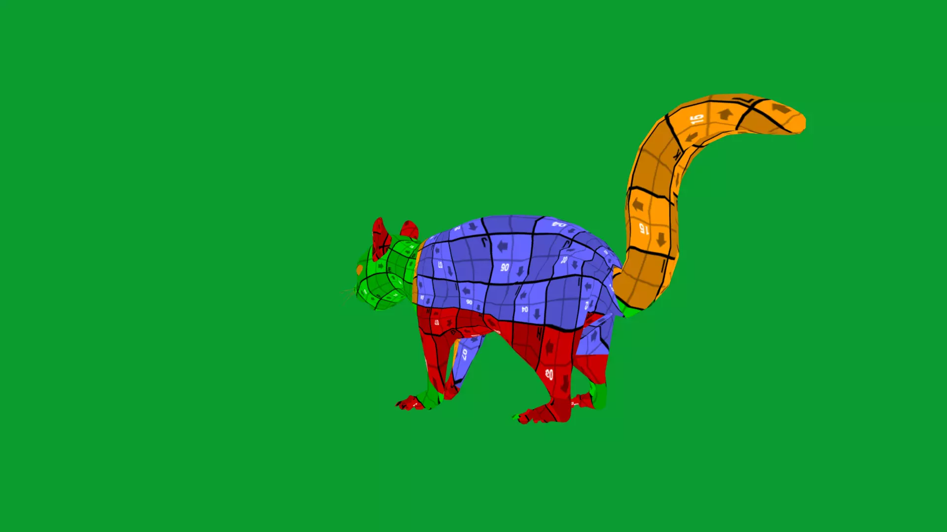 Eurasian Red Squirrel Low-poly 3D model_33