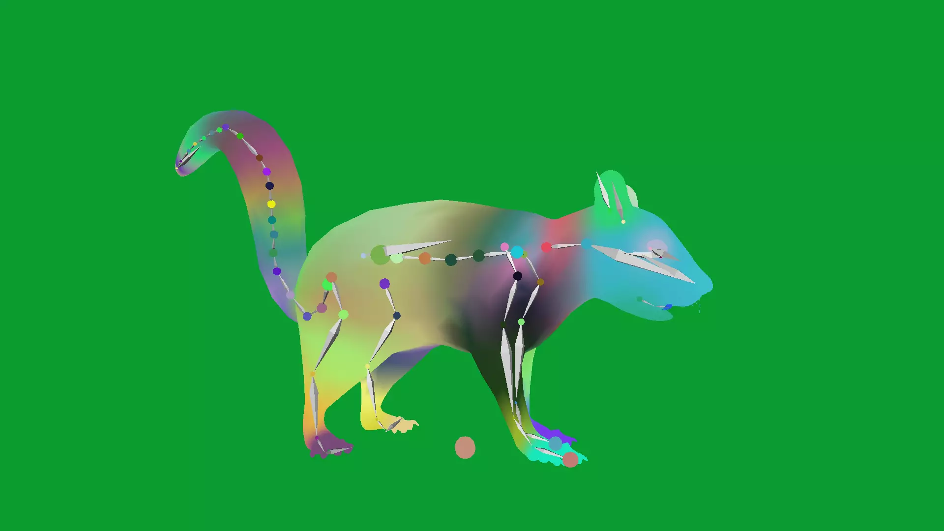 Eurasian Red Squirrel Low-poly 3D model_17