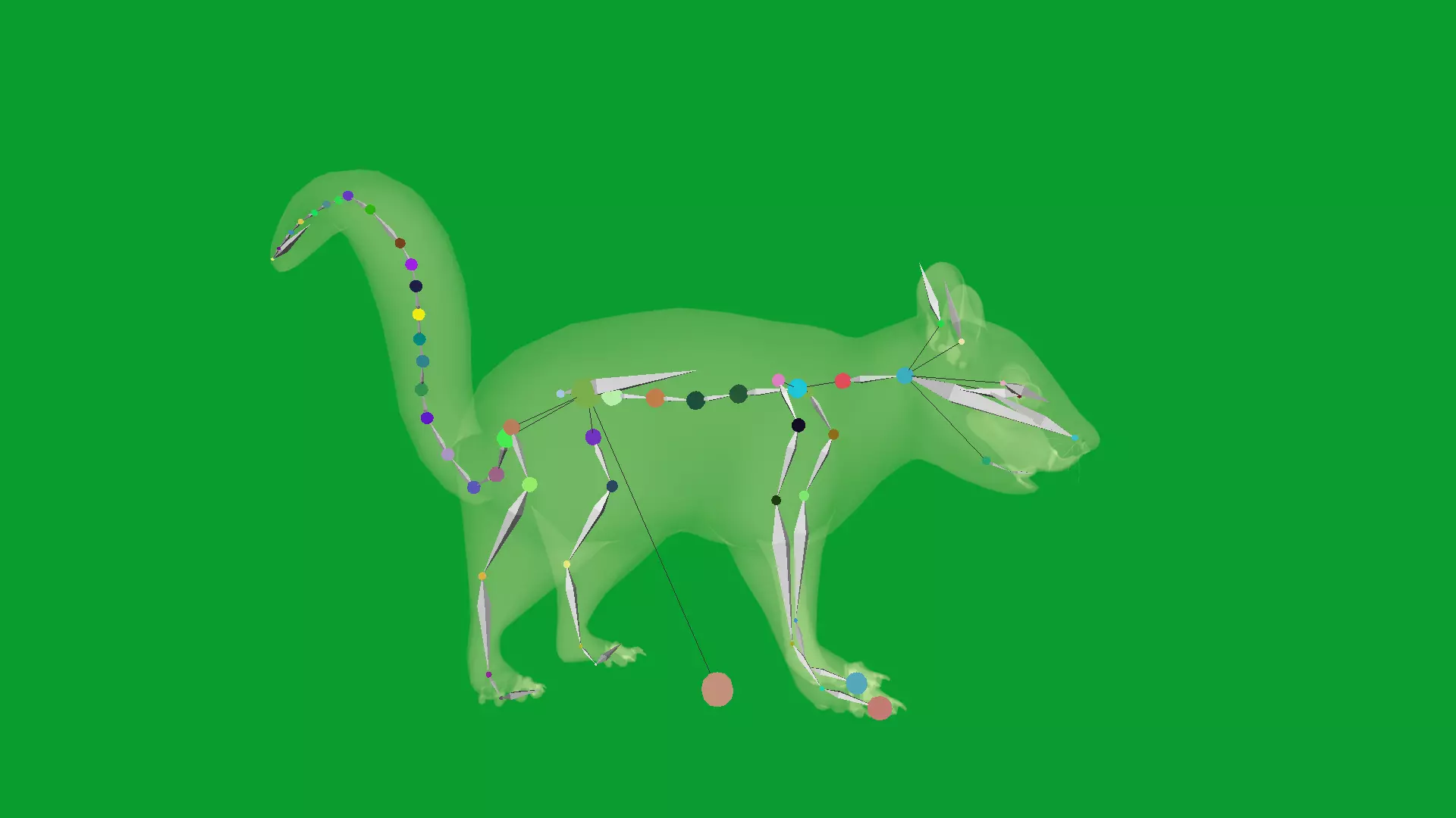 Eurasian Red Squirrel Low-poly 3D model_16