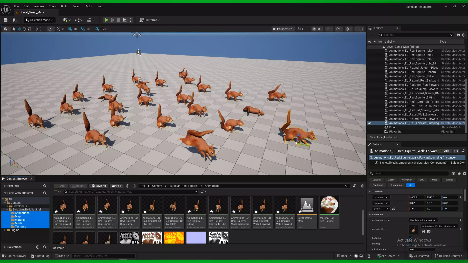 Eurasian Red Squirrel Low-poly 3D model_2