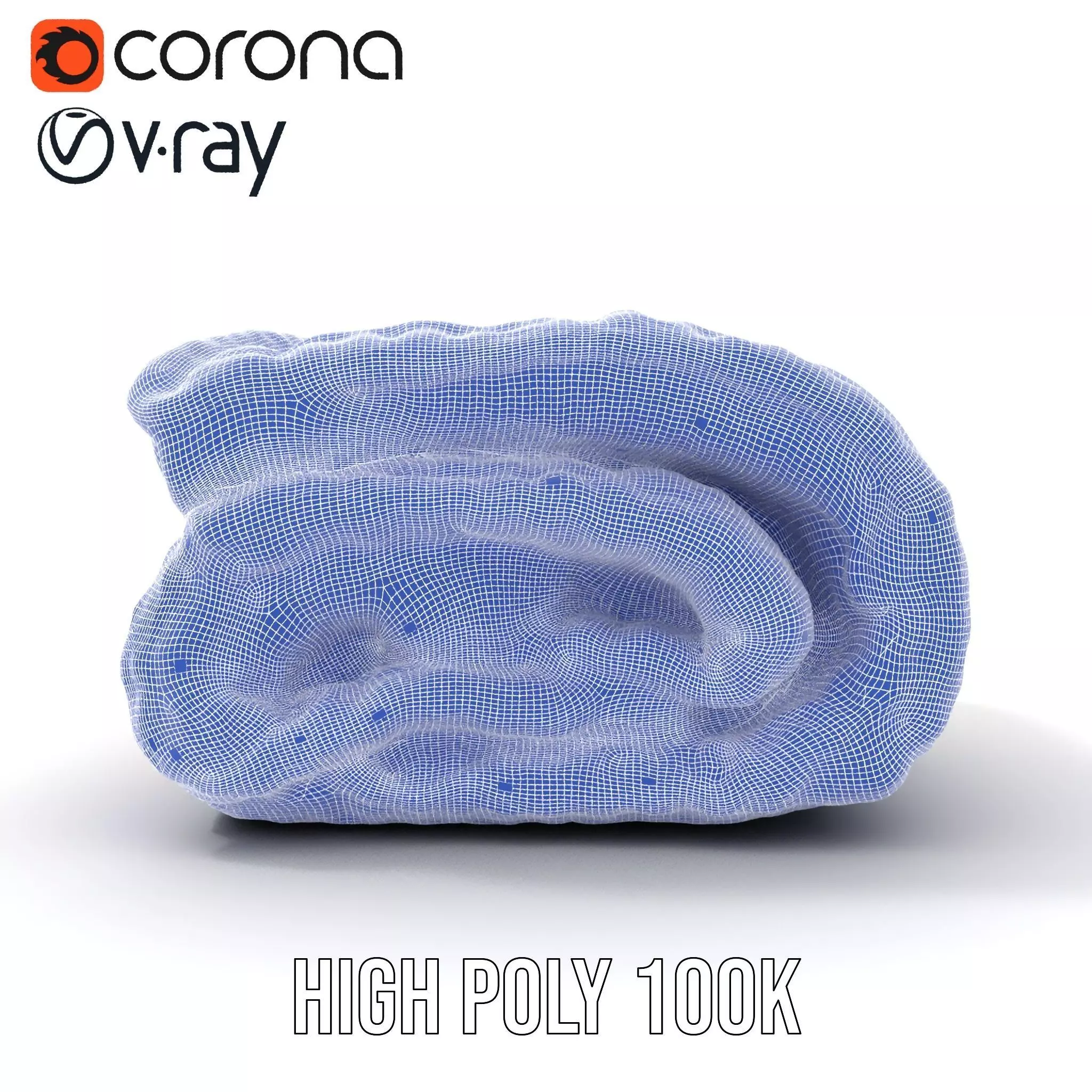 Soft Knitted Blanket model pack Low-poly 3D model_33