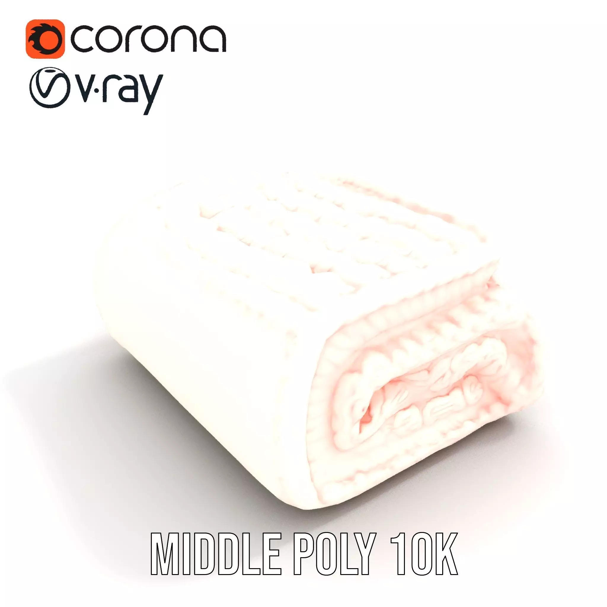 Soft Knitted Blanket model pack Low-poly 3D model_7