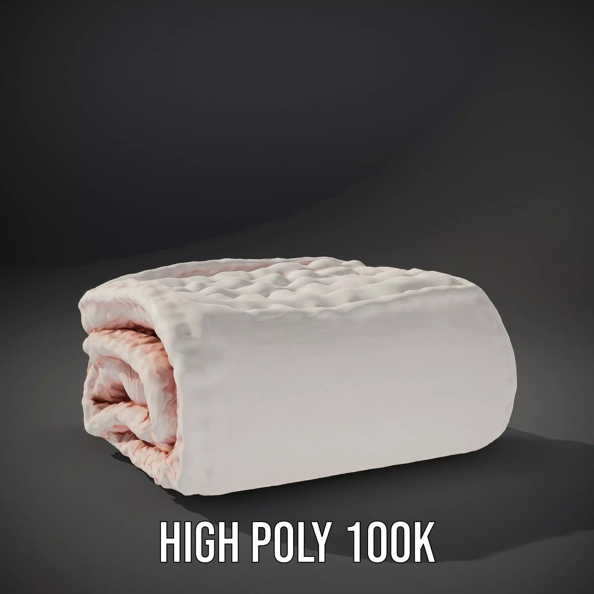 Soft Knitted Blanket model pack Low-poly 3D model_9