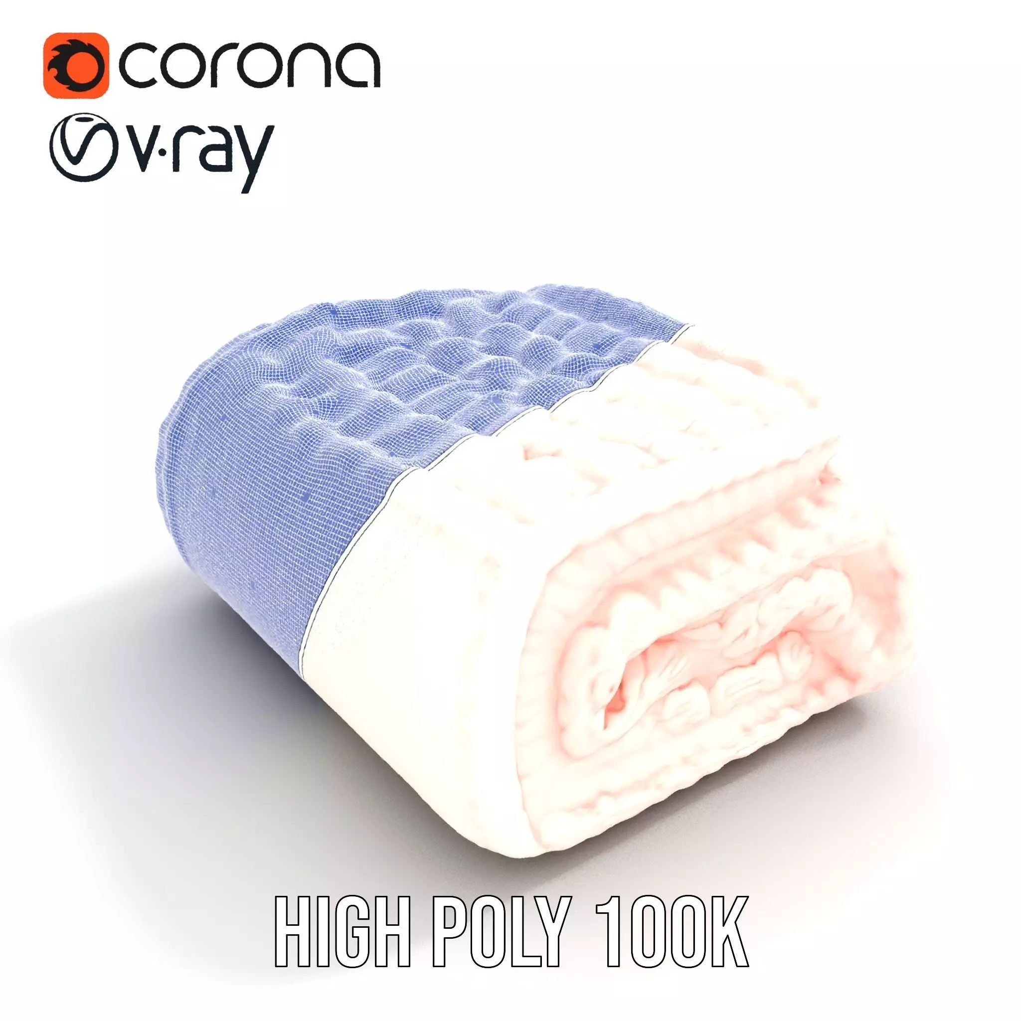 Soft Knitted Blanket model pack Low-poly 3D model_24