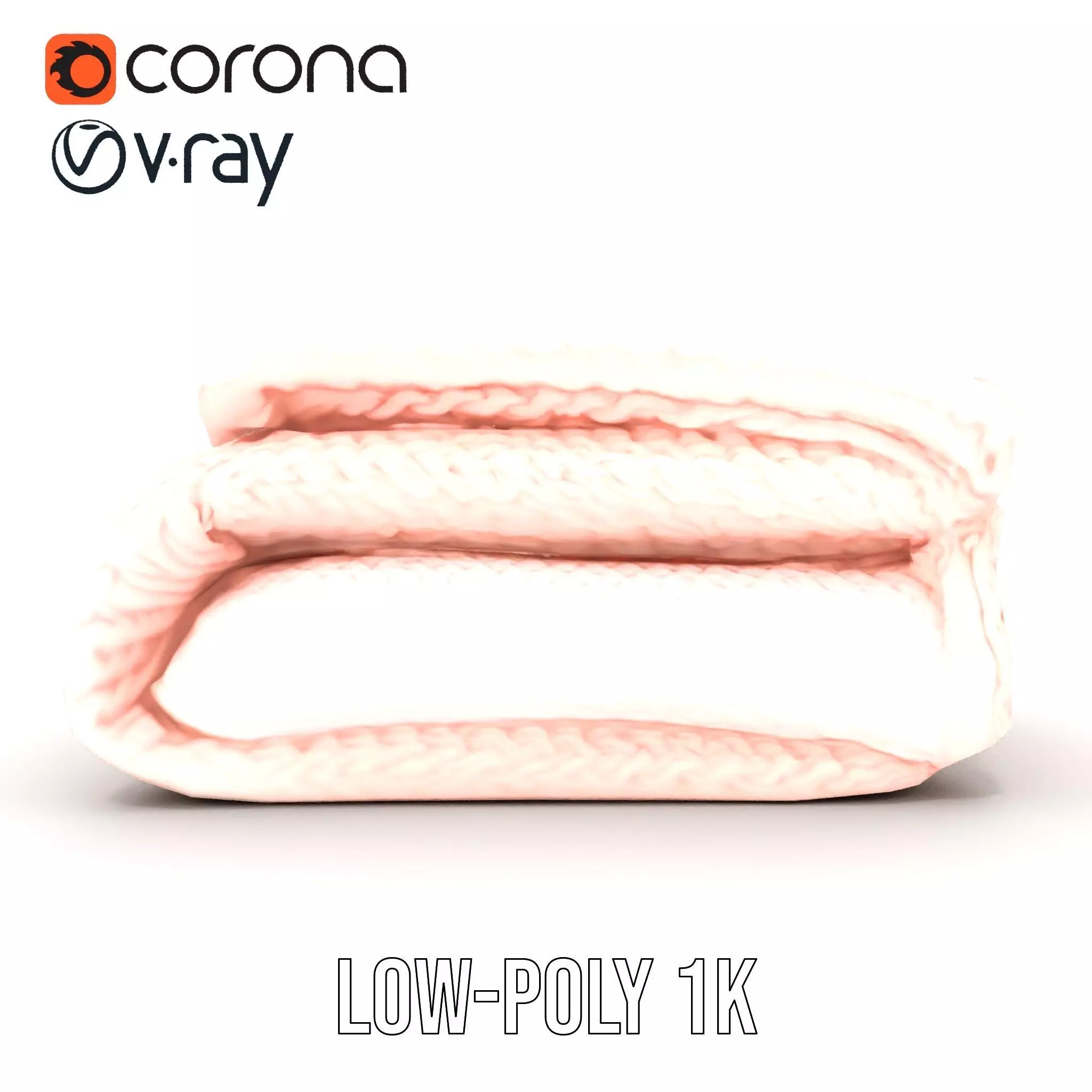 Soft Knitted Blanket model pack Low-poly 3D model_20