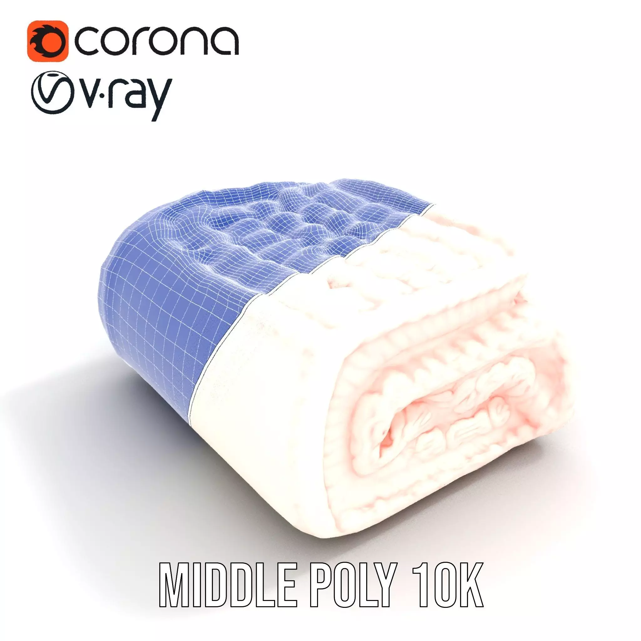 Soft Knitted Blanket model pack Low-poly 3D model_19