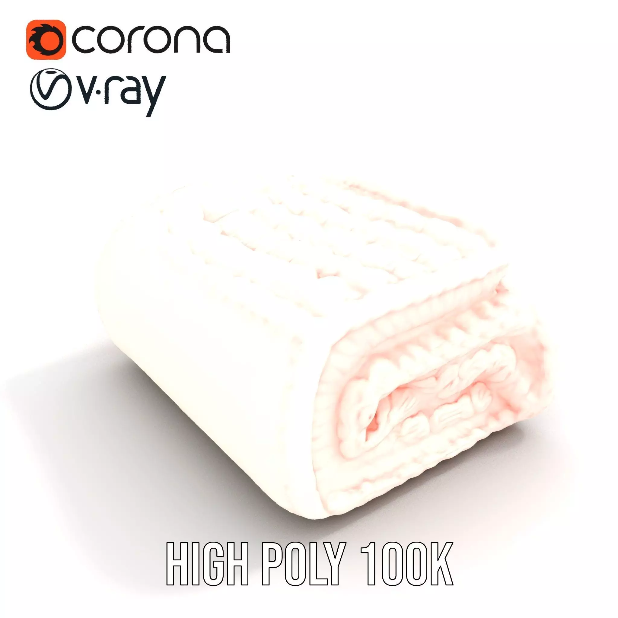 Soft Knitted Blanket model pack Low-poly 3D model_16