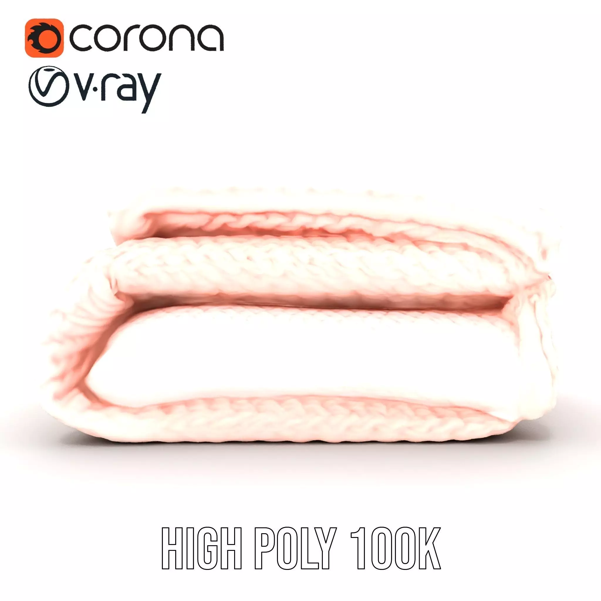 Soft Knitted Blanket model pack Low-poly 3D model_34