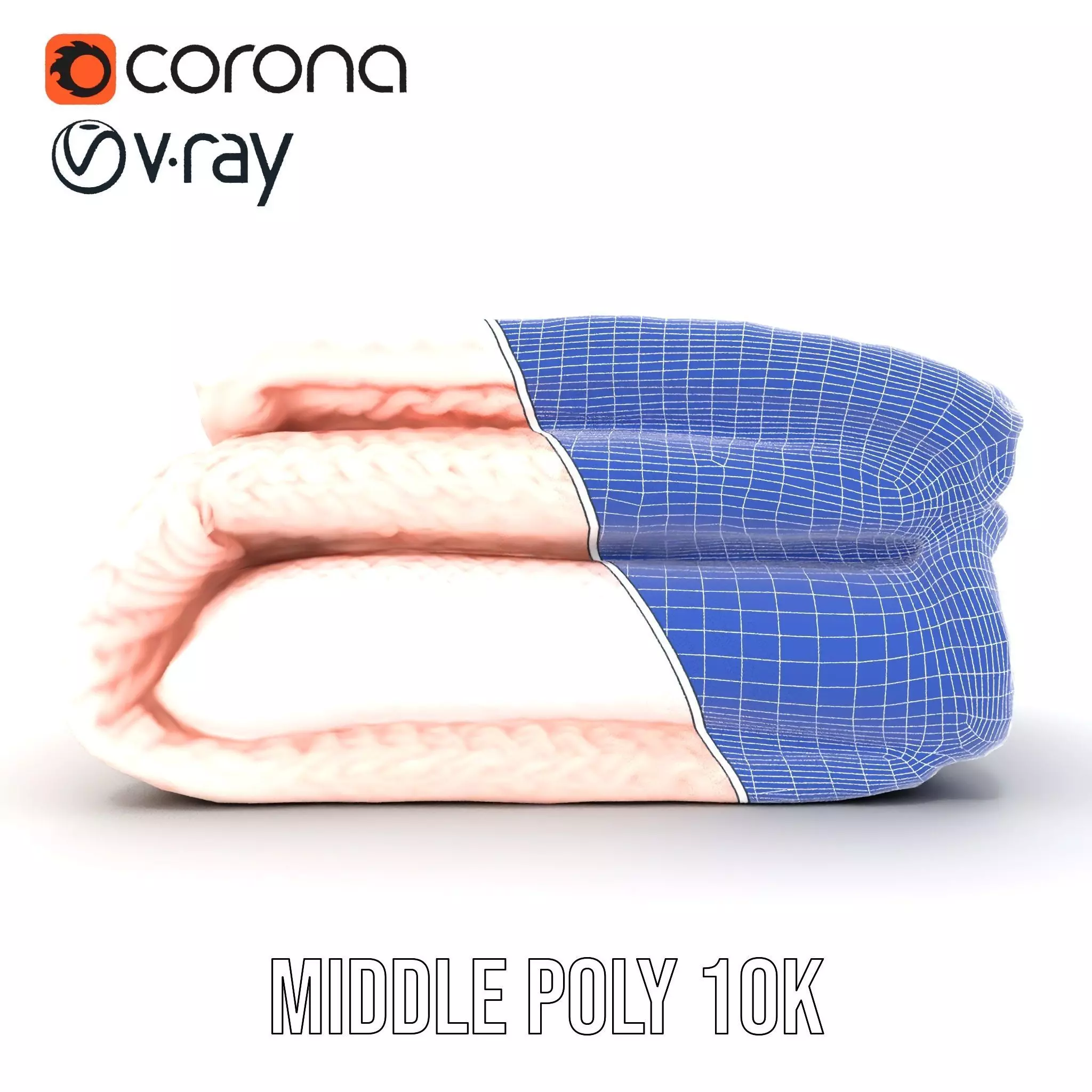 Soft Knitted Blanket model pack Low-poly 3D model_31