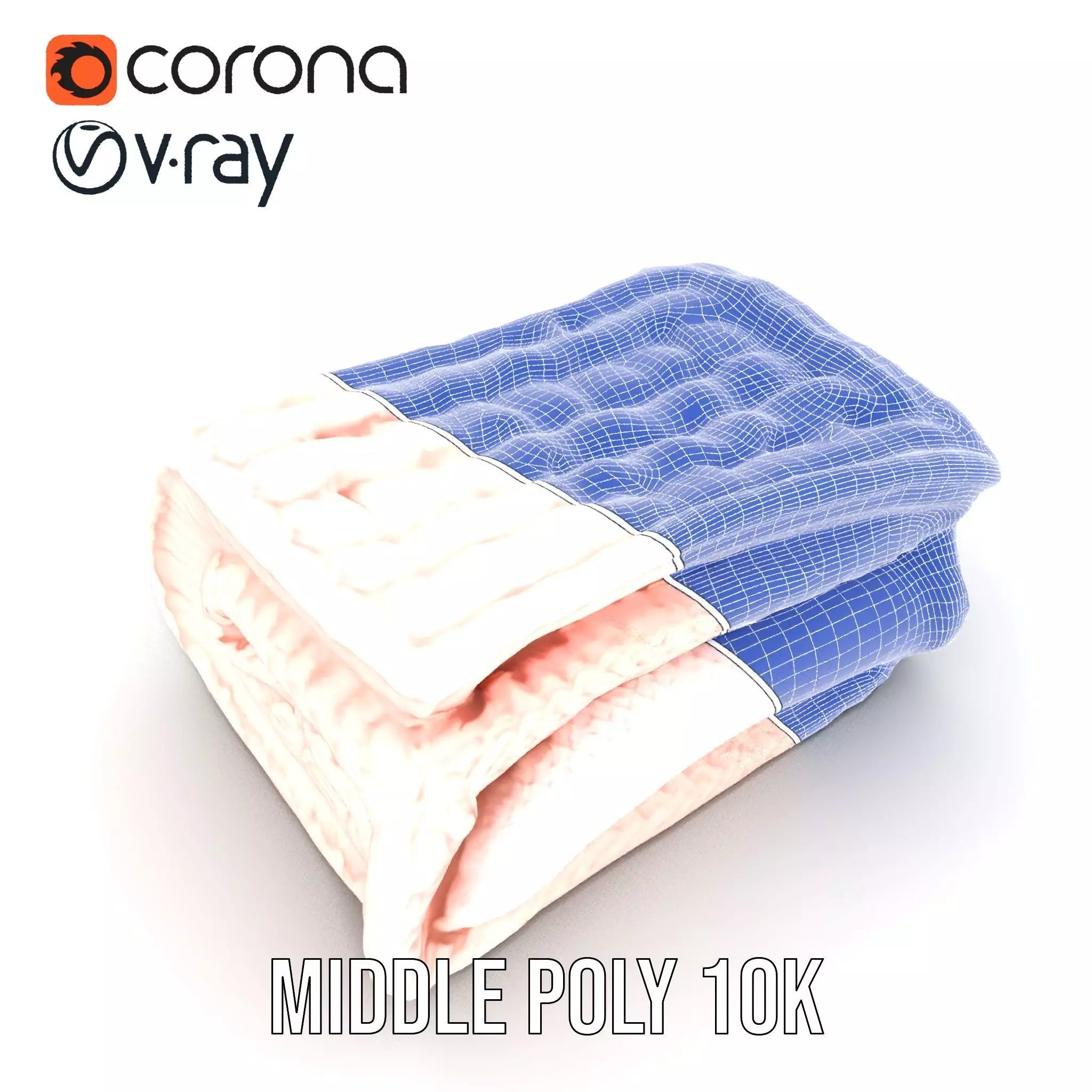 Soft Knitted Blanket model pack Low-poly 3D model_25