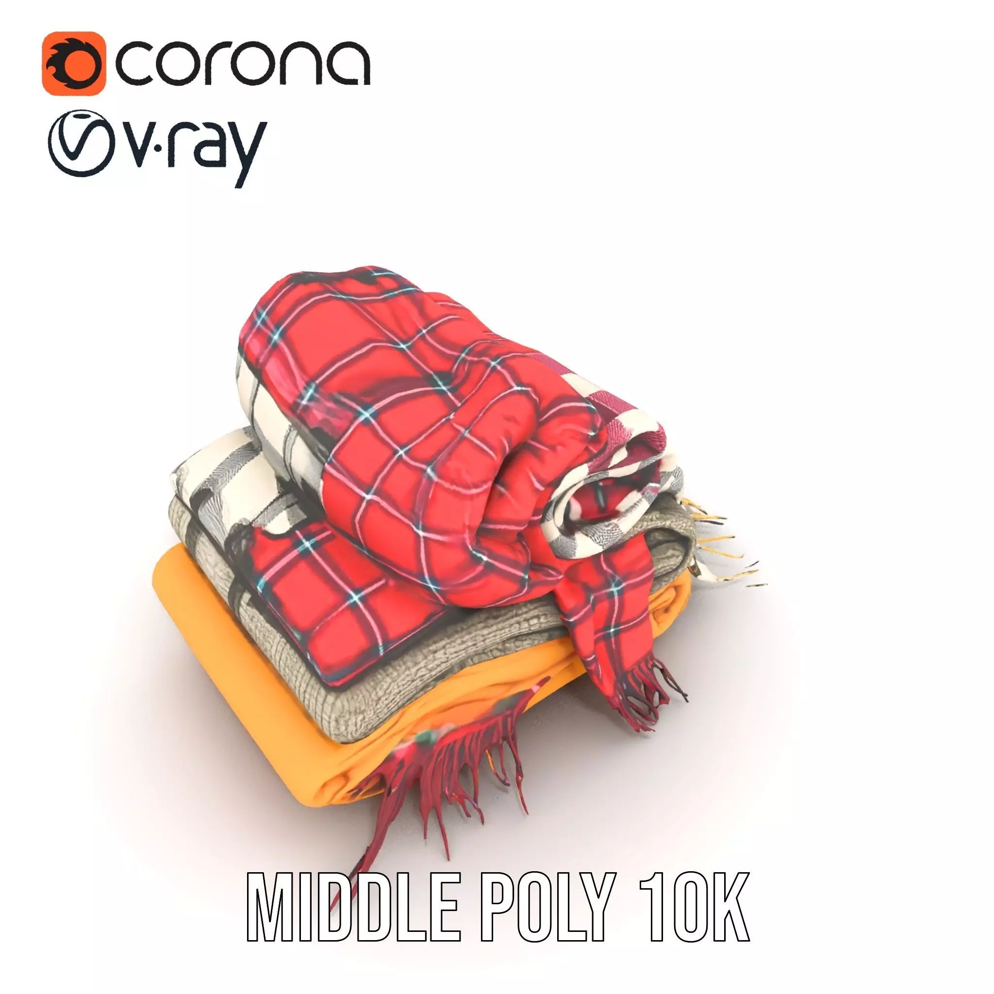Cozy Wool Scarf model pack Low-poly 3D model_20
