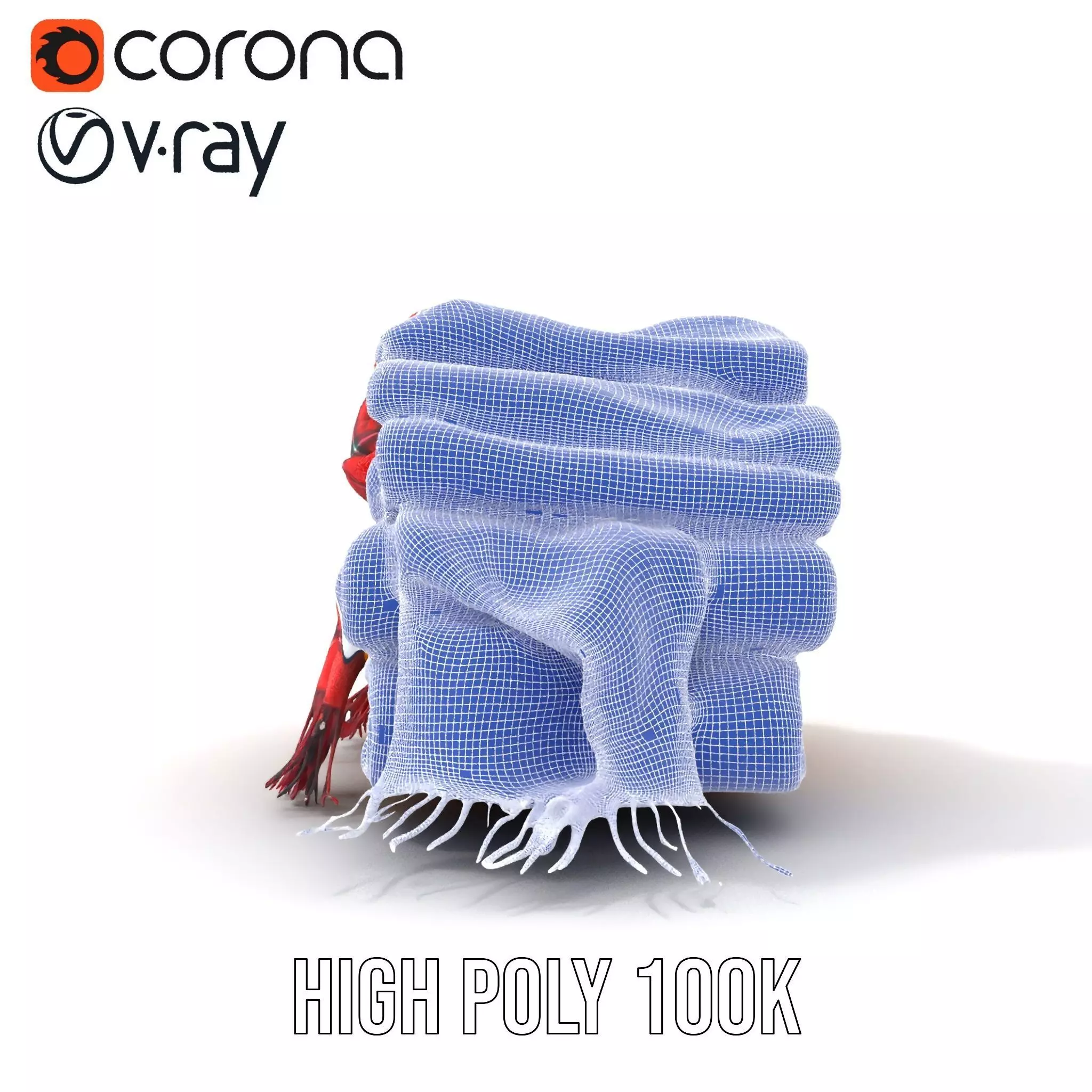 Cozy Wool Scarf model pack Low-poly 3D model_34