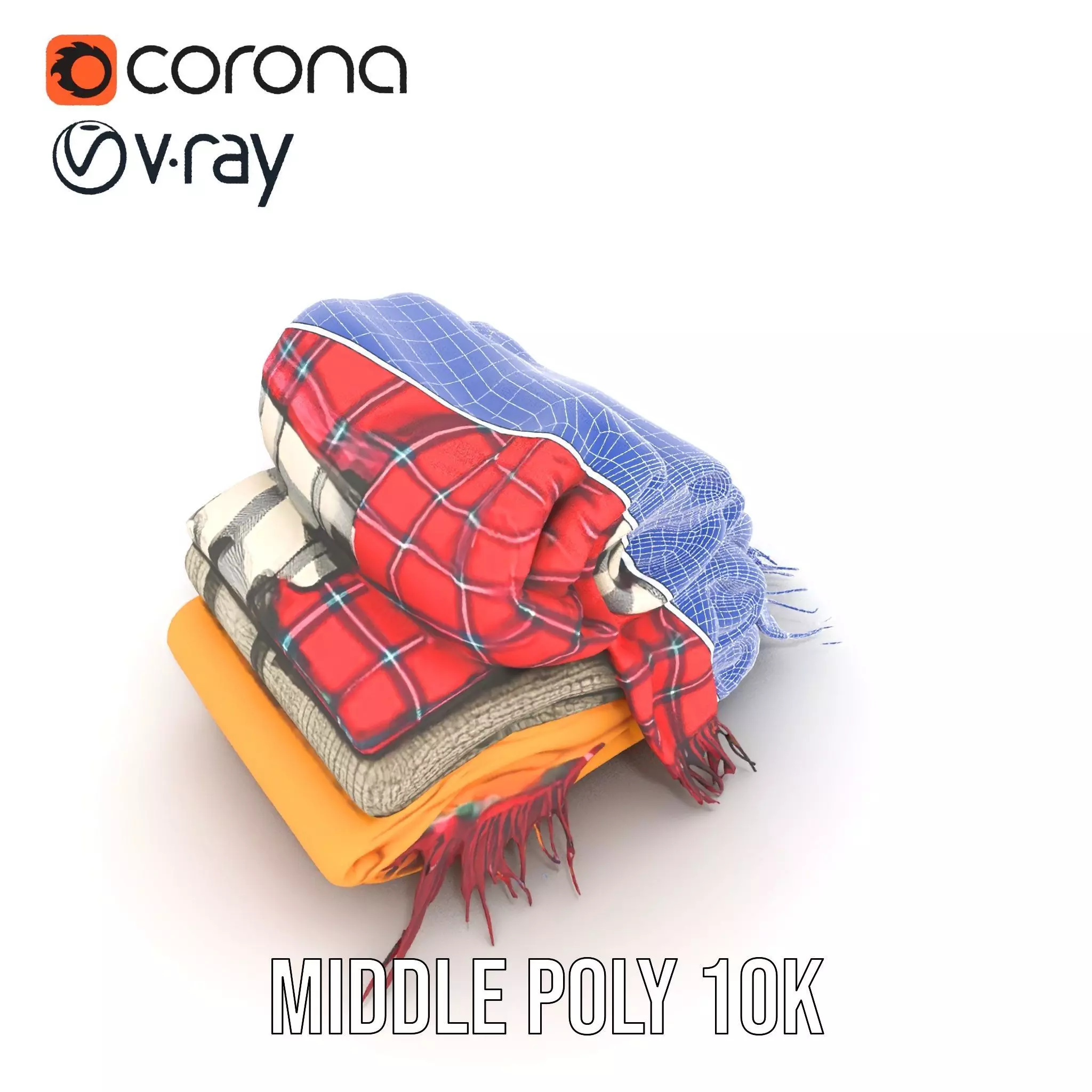 Cozy Wool Scarf model pack Low-poly 3D model_22