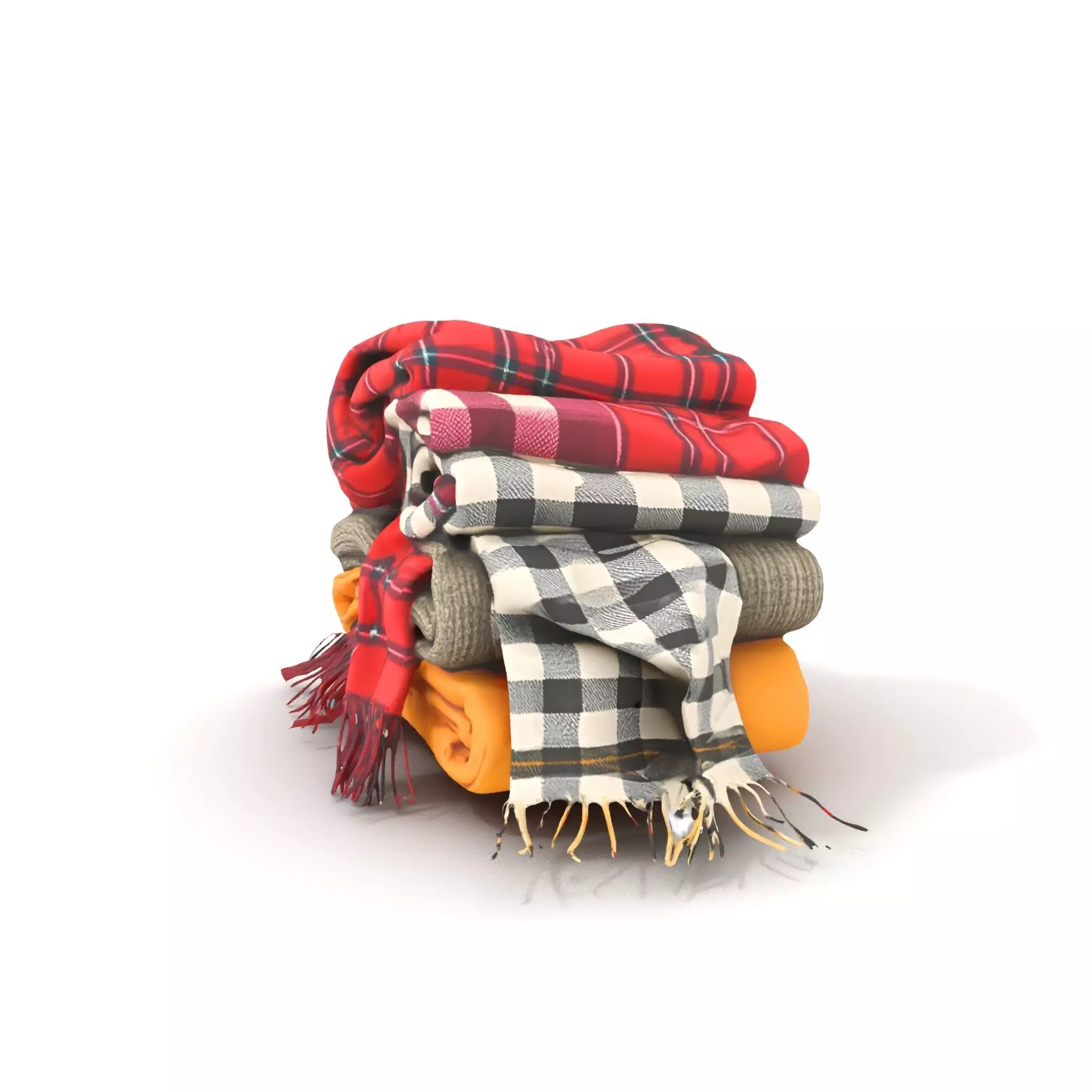 Cozy Wool Scarf model pack Low-poly 3D model_0