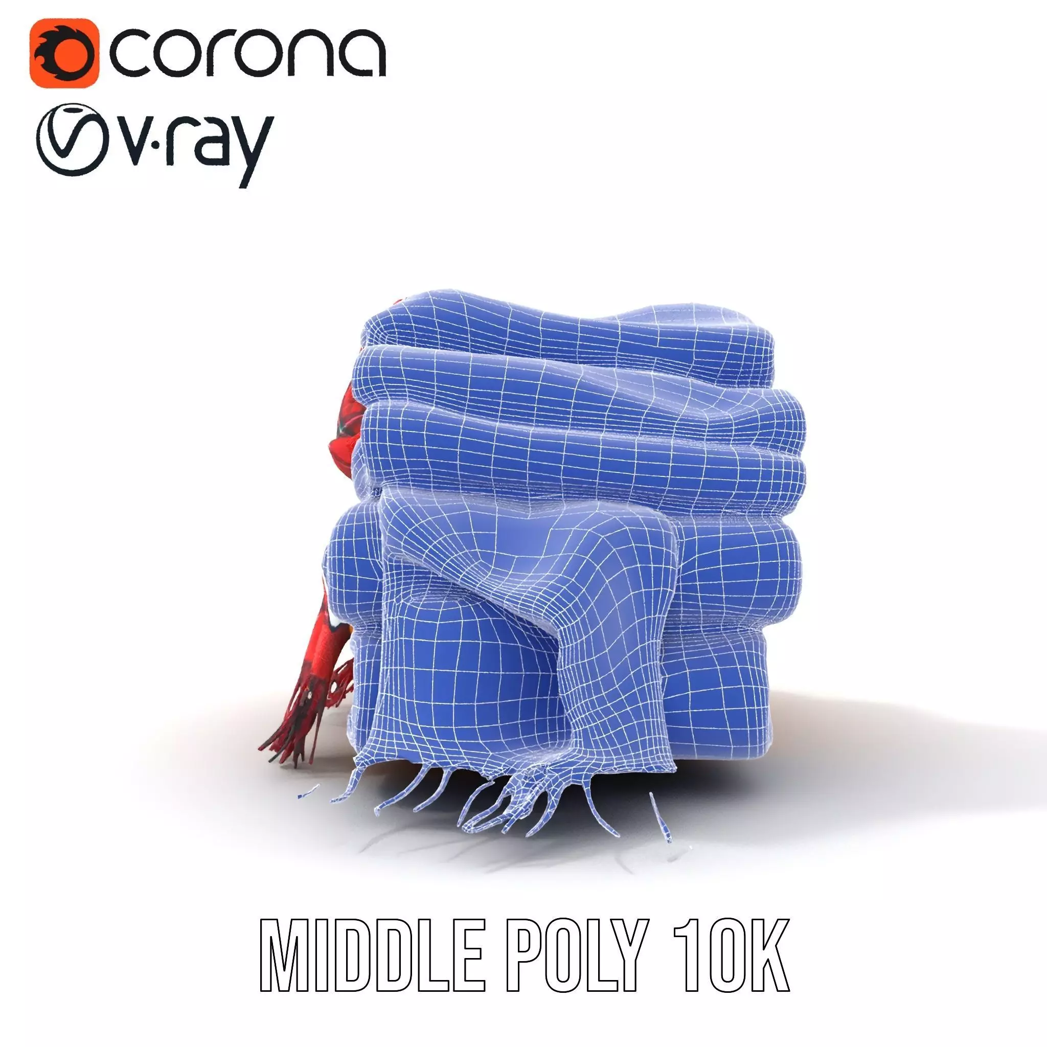 Cozy Wool Scarf model pack Low-poly 3D model_28
