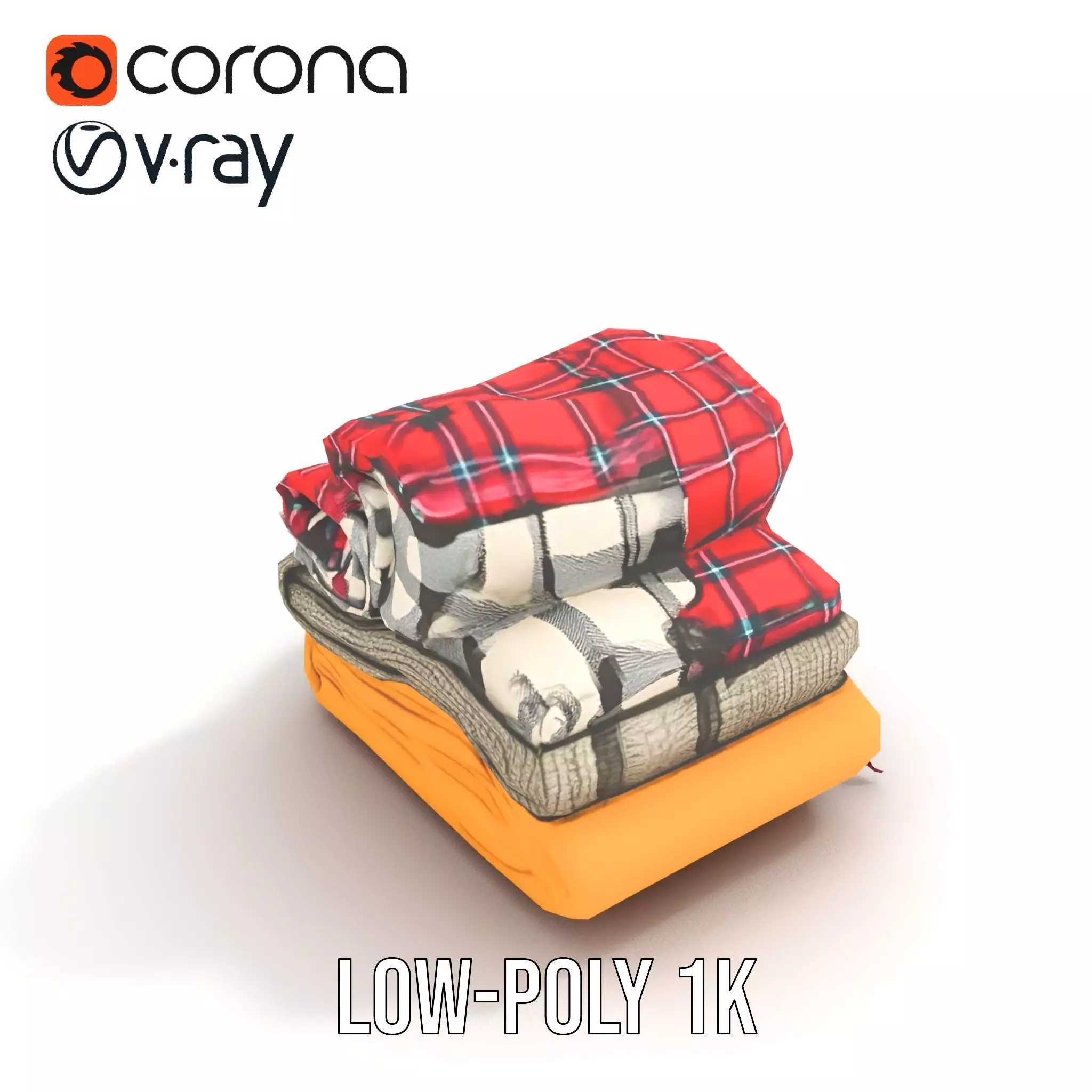 Cozy Wool Scarf model pack Low-poly 3D model_15