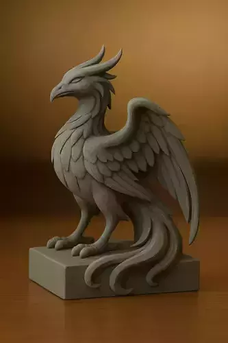 Phoenix Statue 3D Model for 3D Printing