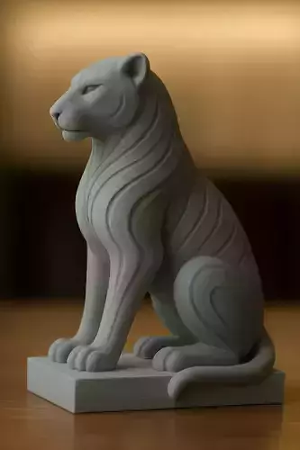 Panther Statue 3D Model for 3D Printing