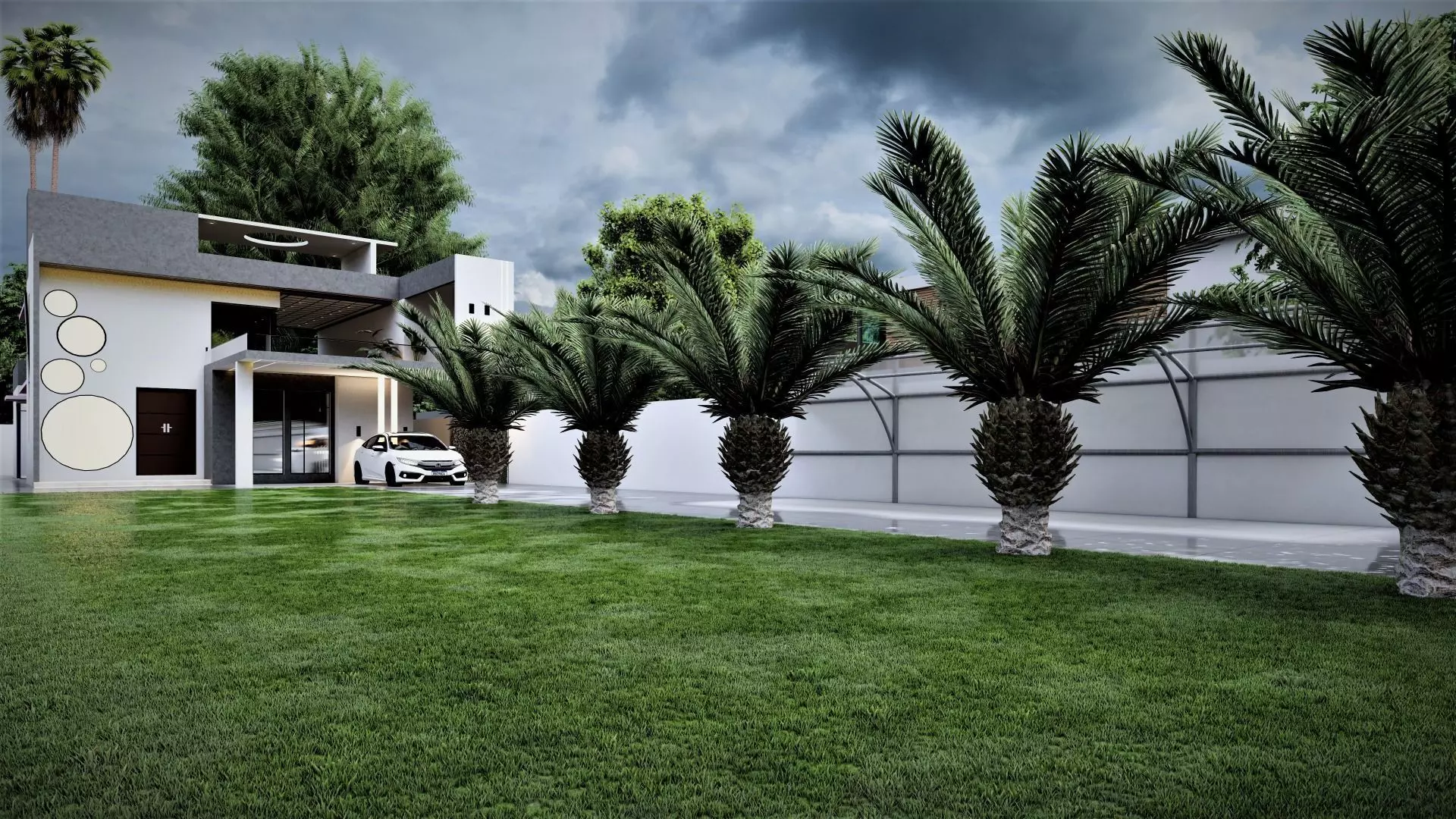 Modern Contemporary House 3D Model - SketchUp  AutoCAD  3D model_2