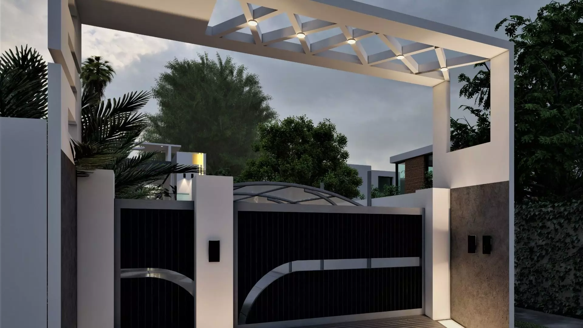 Modern Contemporary House 3D Model - SketchUp  AutoCAD  3D model_1