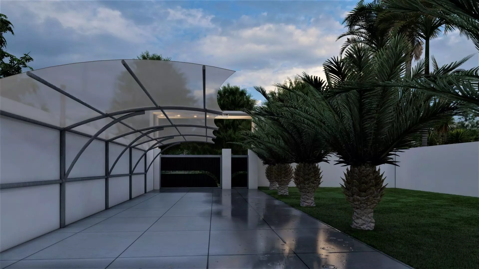 Modern Contemporary House 3D Model - SketchUp  AutoCAD  3D model_5