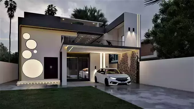 Modern Contemporary House 3D Model - SketchUp  AutoCAD 