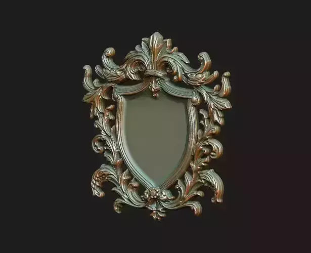 crest brasao escudo shield  lis sign logo heraldic gothic 3D print model