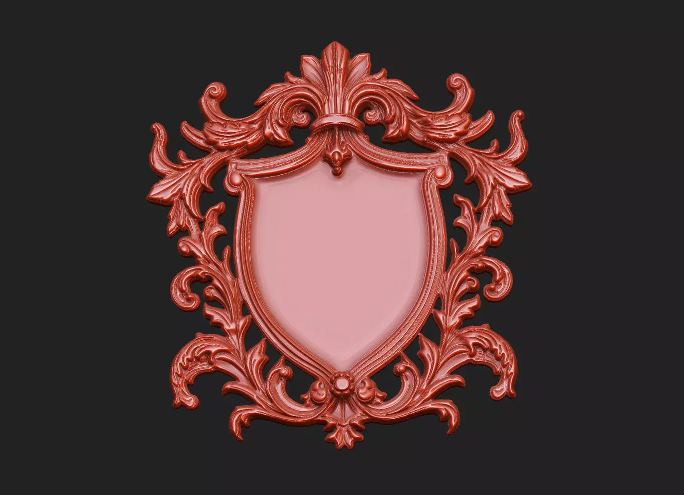 crest brasao escudo shield  lis sign logo heraldic gothic 3D print model_5