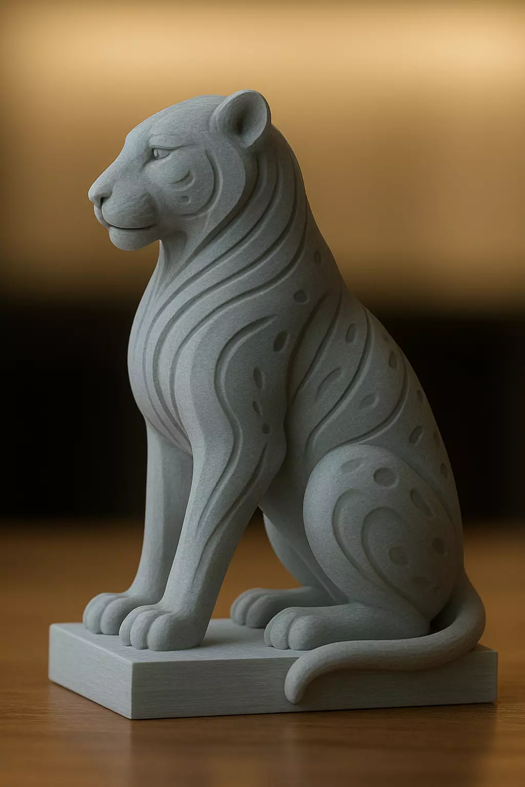 Leopard Statue 3D Model for 3D Printing 3D print model