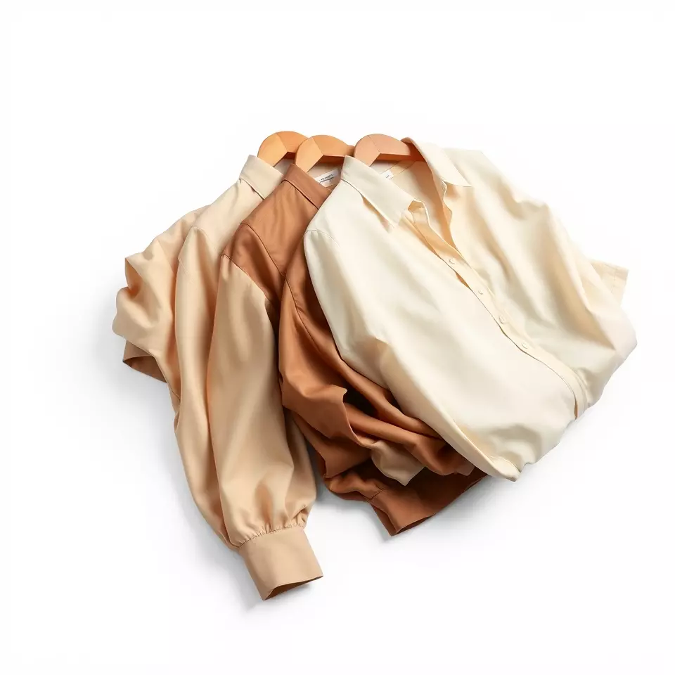 Elegant Beige Shirts model pack Low-poly 3D model_2