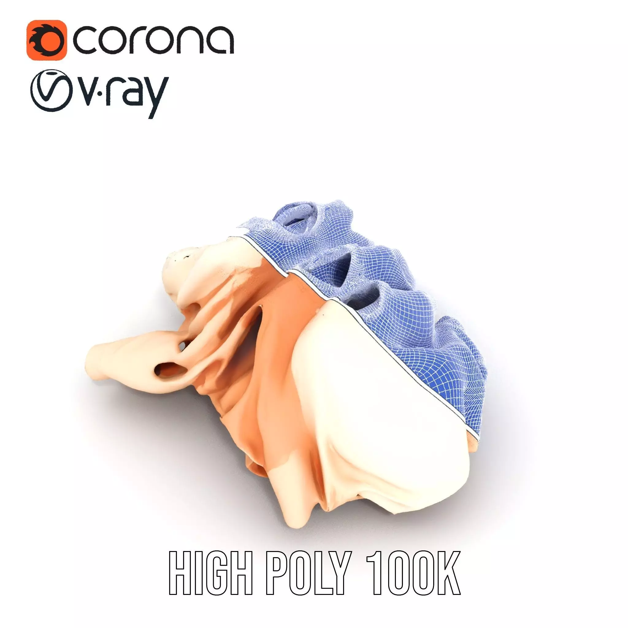 Elegant Beige Shirts model pack Low-poly 3D model_33