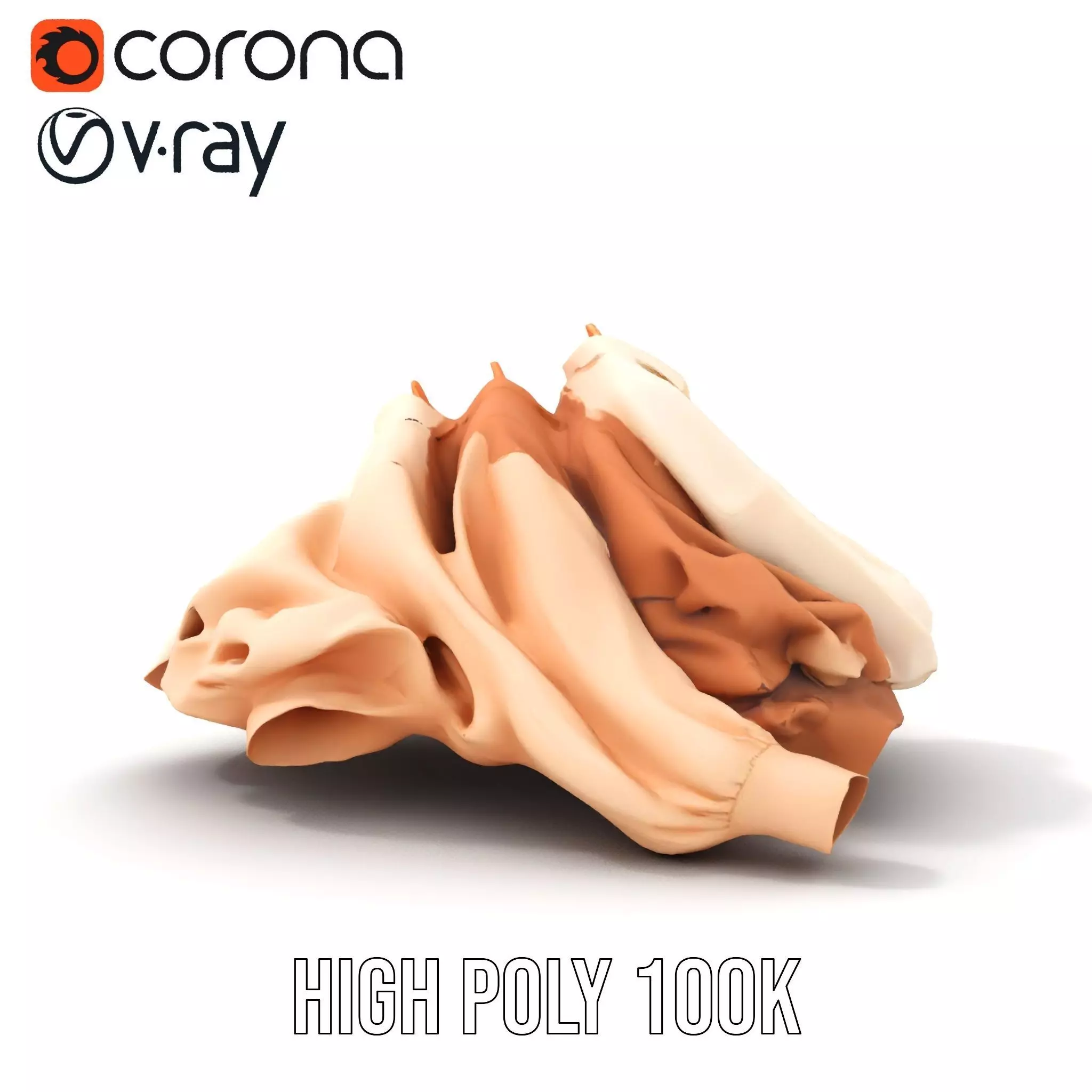 Elegant Beige Shirts model pack Low-poly 3D model_21