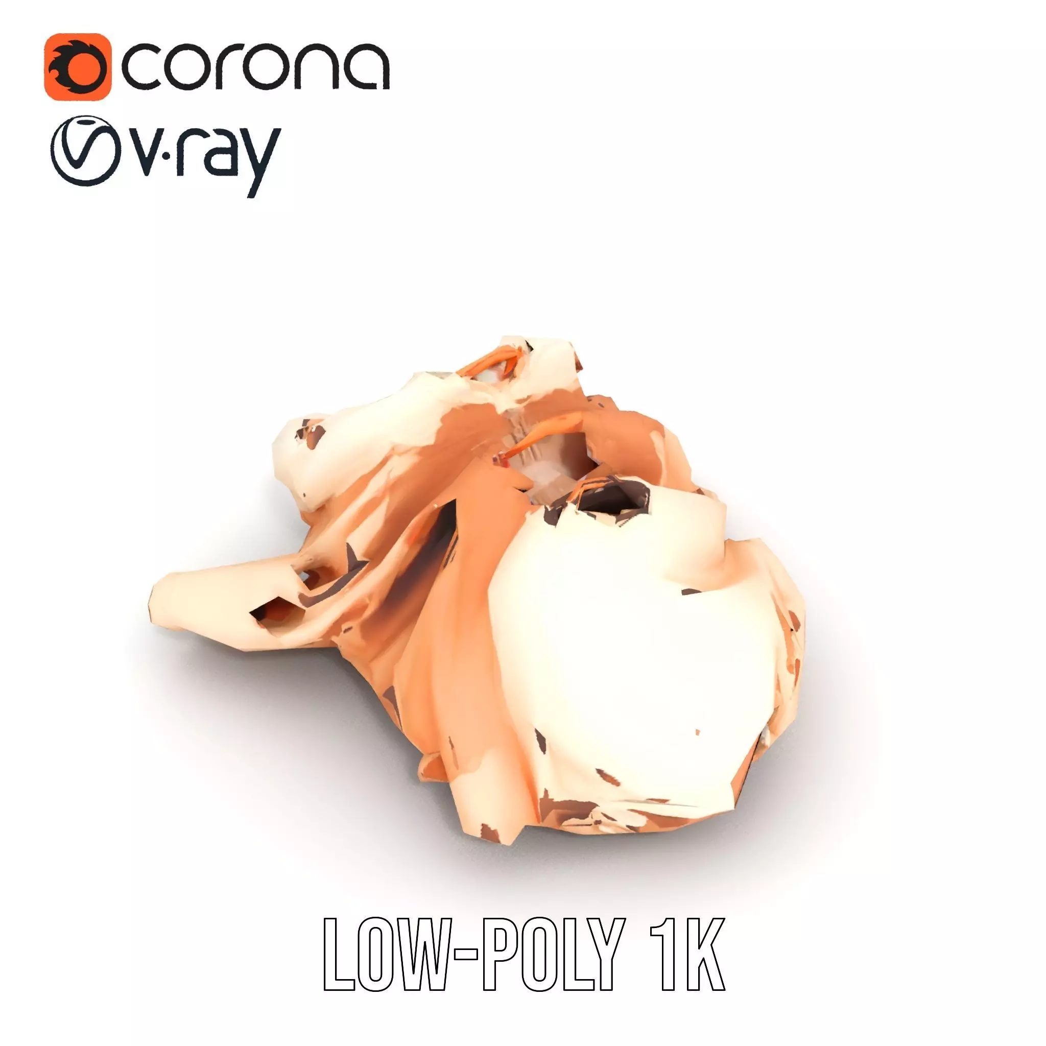 Elegant Beige Shirts model pack Low-poly 3D model_8